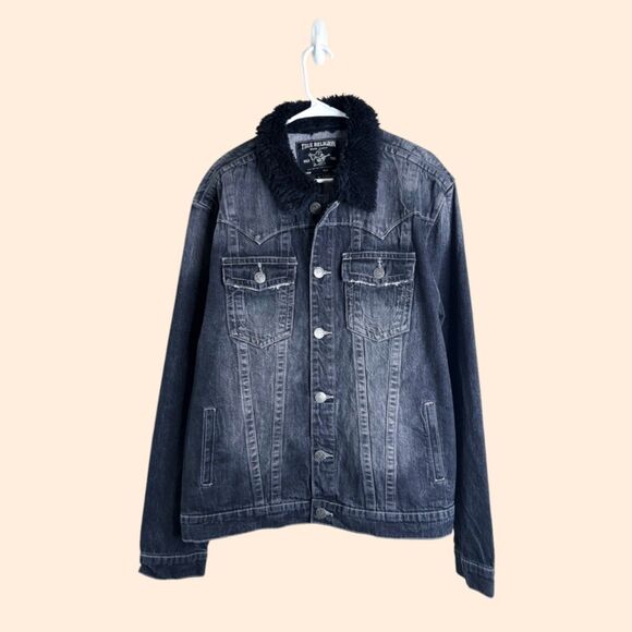 True Religion Jimmy Sherpa Jean Jacket - Picture 1 of 8